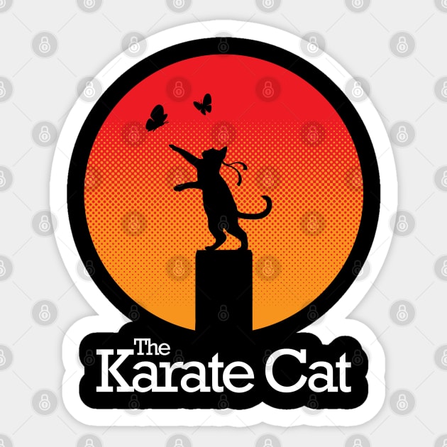 The Karate Cat Sticker by StevenToang